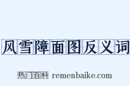 风雪障面图反义词是什么意思的图片